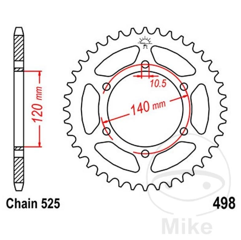 DID 525VX3 X-Ring Kettensatz für Kawasaki ZR750C Zephyr 1995-99, 15-39-106