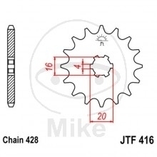 JT Ritzel 14 Zähne Teilung 428  / 416.14