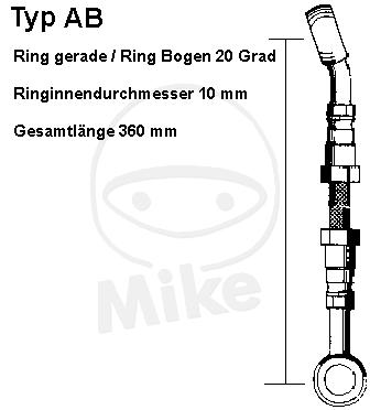 TRW Lucas Stahlflex Bremsleitung MCH450H1