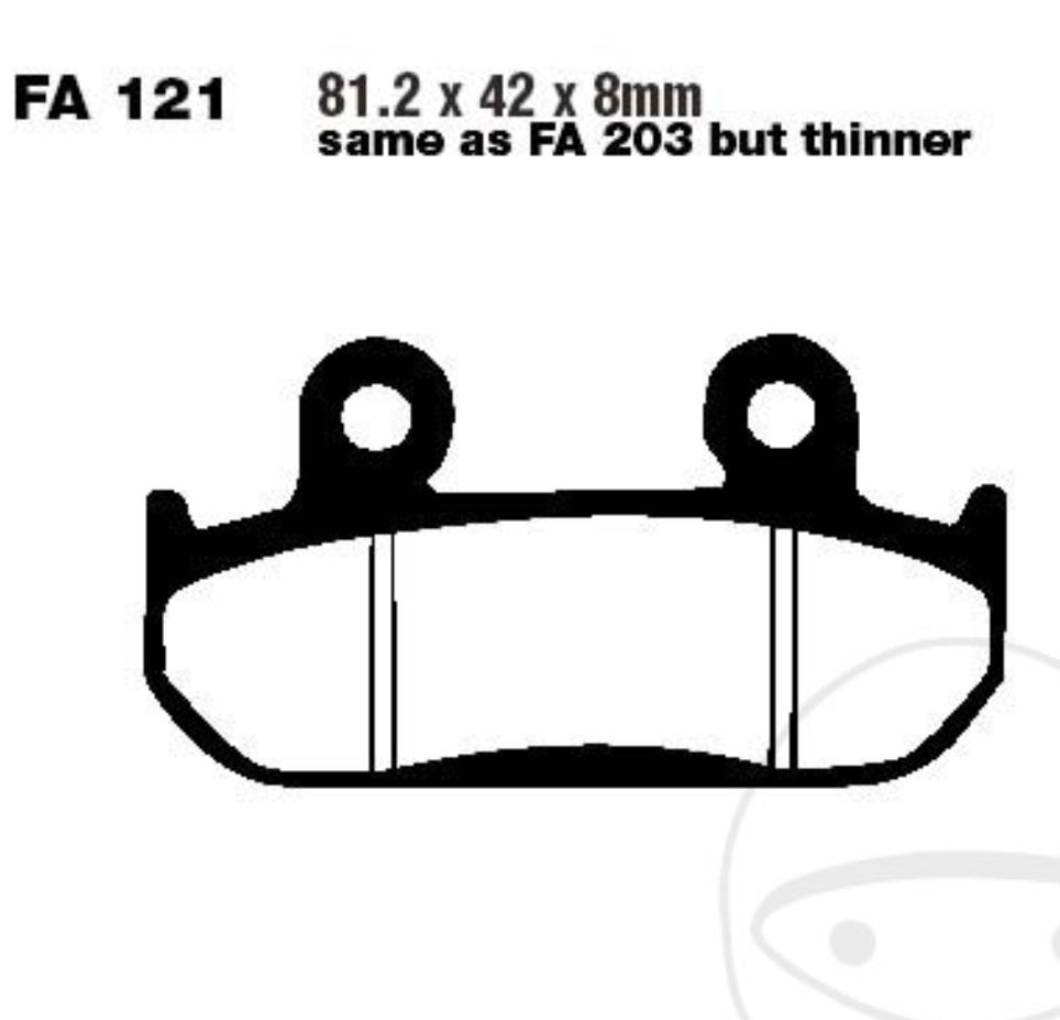 EBC Bremsbeläge FA121 für Honda CB 450 S CBR 400 600 XRV 750 VFR 400 NSR 250