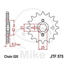 JT Ritzel 13 Zähne Teilung 520  / 575.13 JT Sprockets