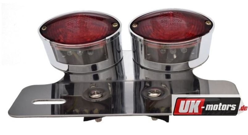 LED Rückleuchte Rücklicht mit Nummernschildbeleuchtung M6 x 1.0 mm