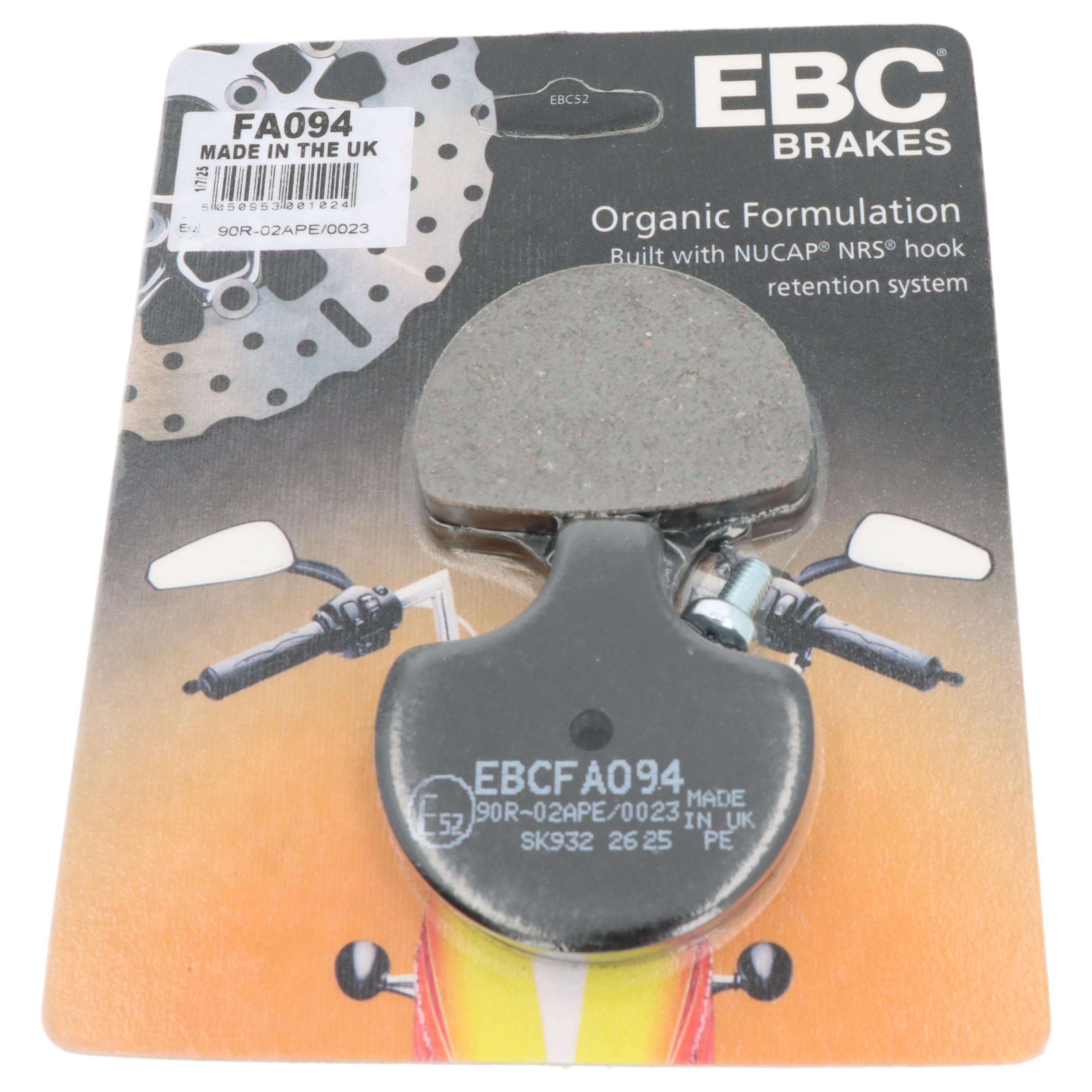EBC Bremsbelag für Motorräder FA094 Organisch