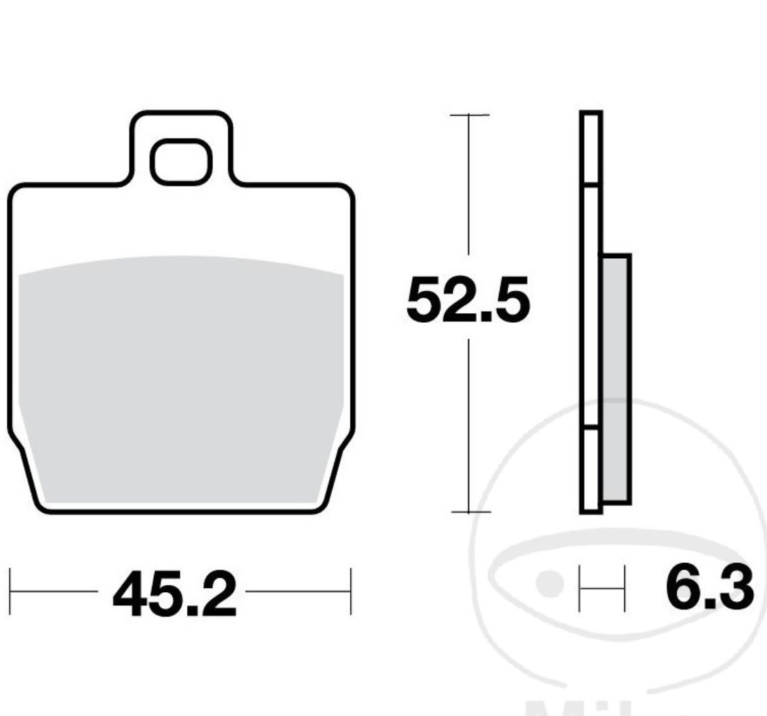TRW MCB701EC Bremsbeläge für Yamaha Aerox NS50 YQ50 MBK YQ50 Nitro EW50 Stunt