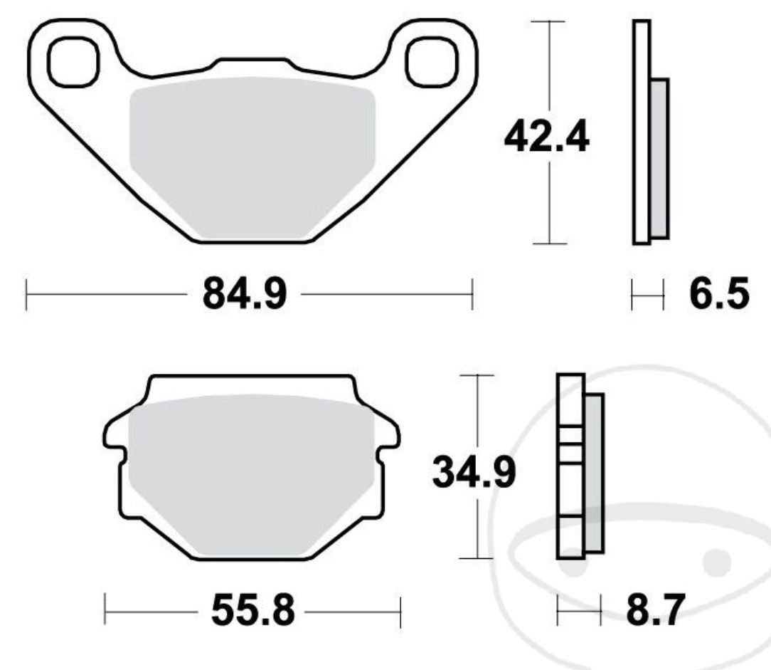 TRW MCB628 Bremsbeläge hinten für Aprilia ETX 125 RX125 Tuareg 125 600 Wind
