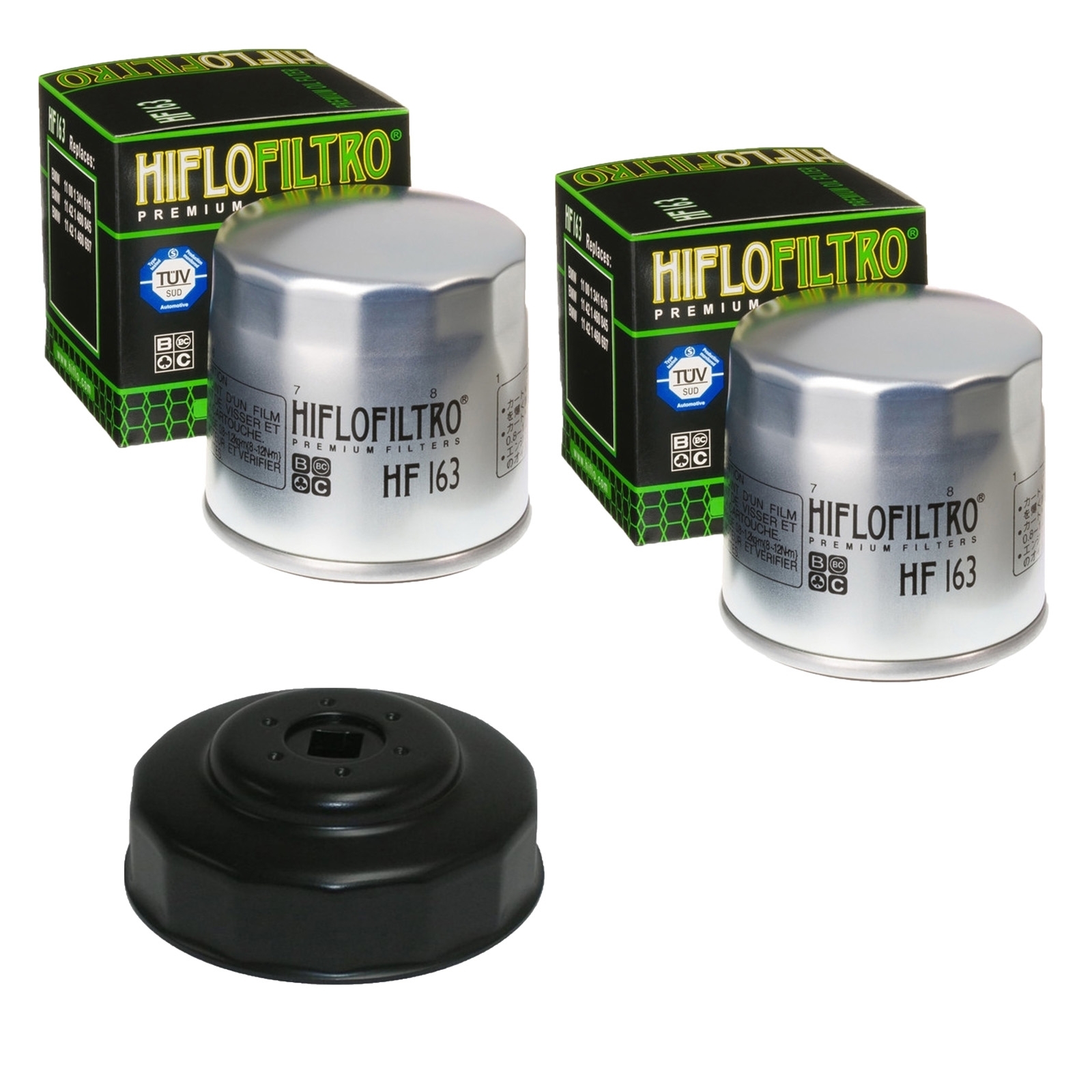Satz Ölfilter für BMW R850 R1100 R1150 R1200 K75 K100 K1100 MZ/MUZ mit Ölfilterschlüssel