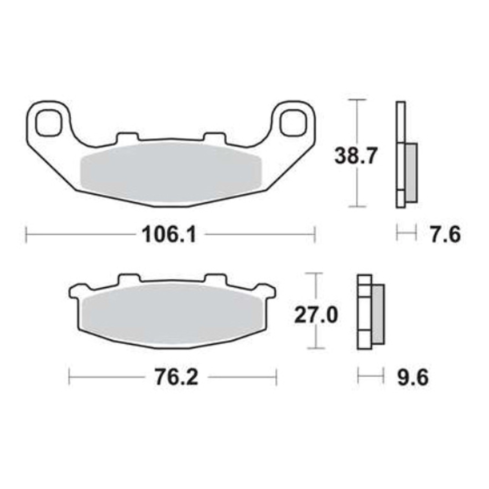 TRW Bremsbelagsatz für Kawasaki GPZ500 S 1994 - 2003 EX500D EX500DDA EX500DEA vorne+hinten