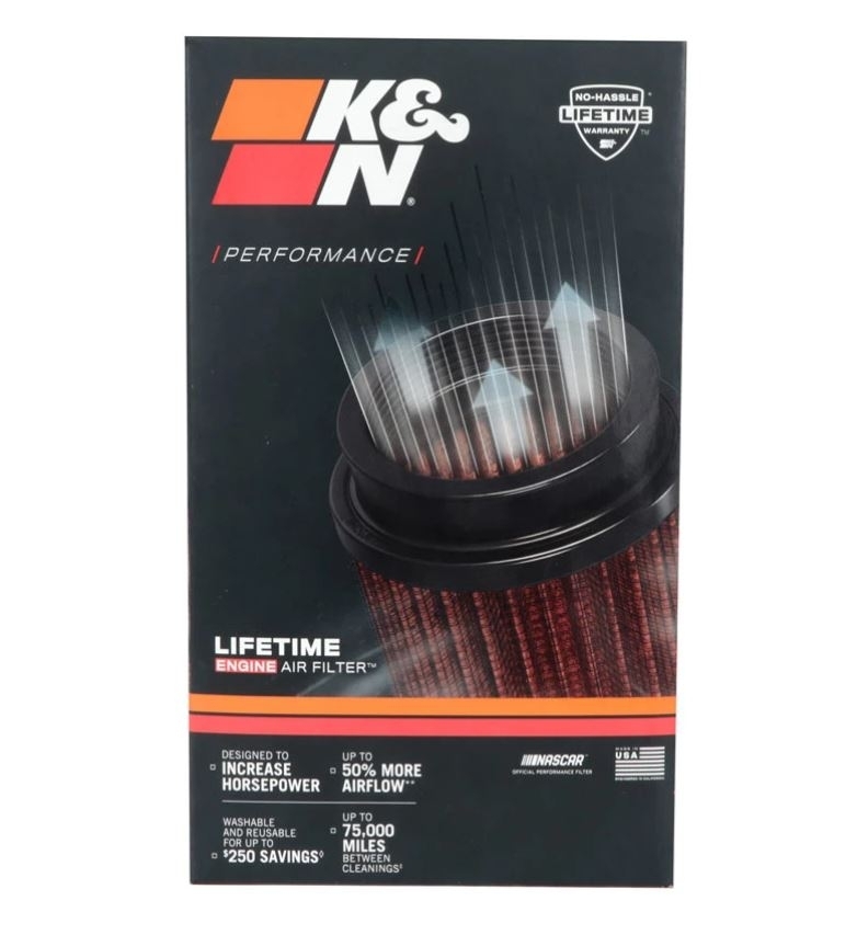 K&N UNIVERSAL Sport Luftfilter RC-3690 Flansch 89 mm