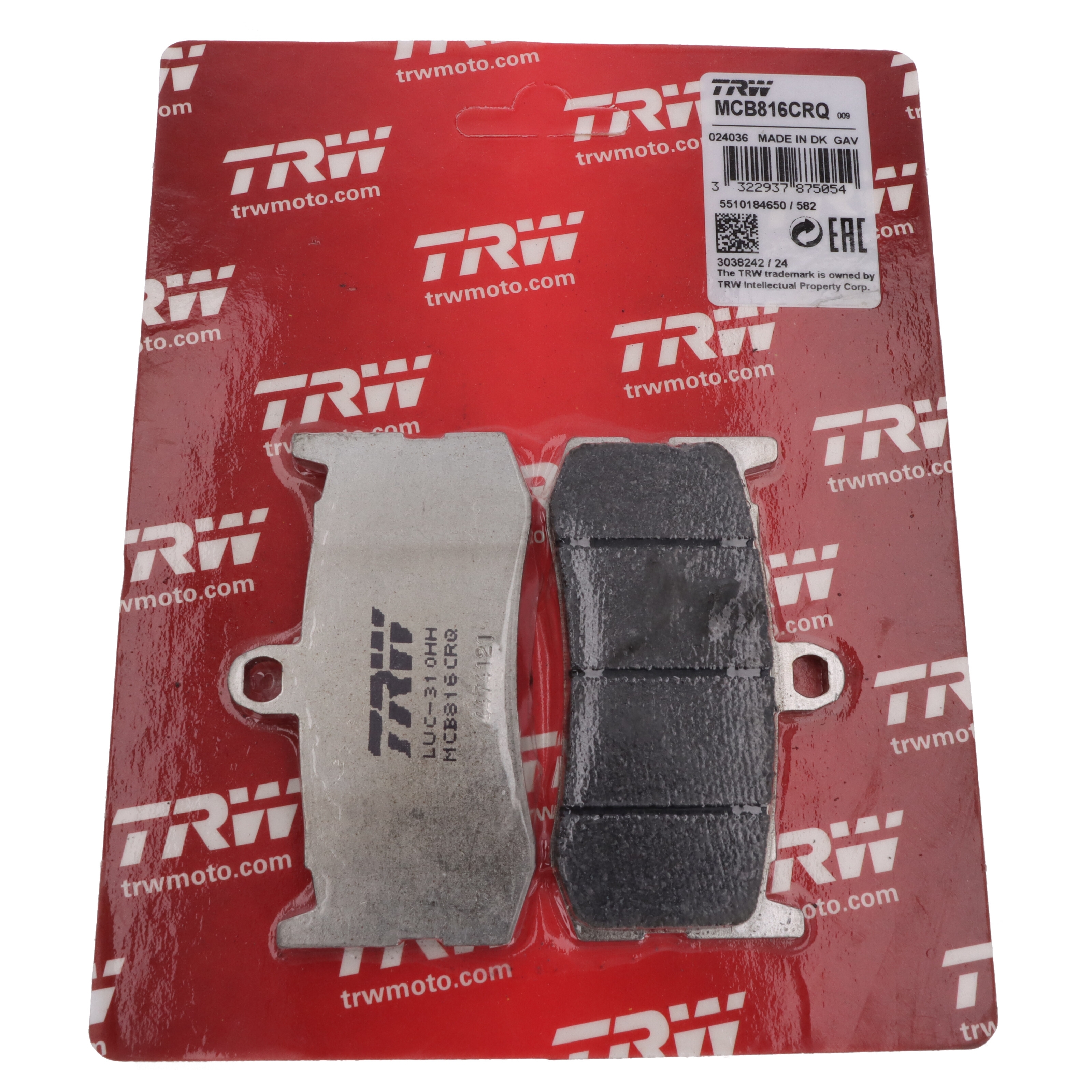 TRW MCB816CRQ Carbon Bremsbeläge vorne für Triumph Daytona 675 2009 - 2017