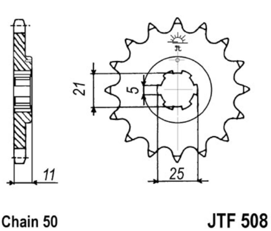 JT Ritzel 16Z Teilung 530 JT Sprockets JTF508.16