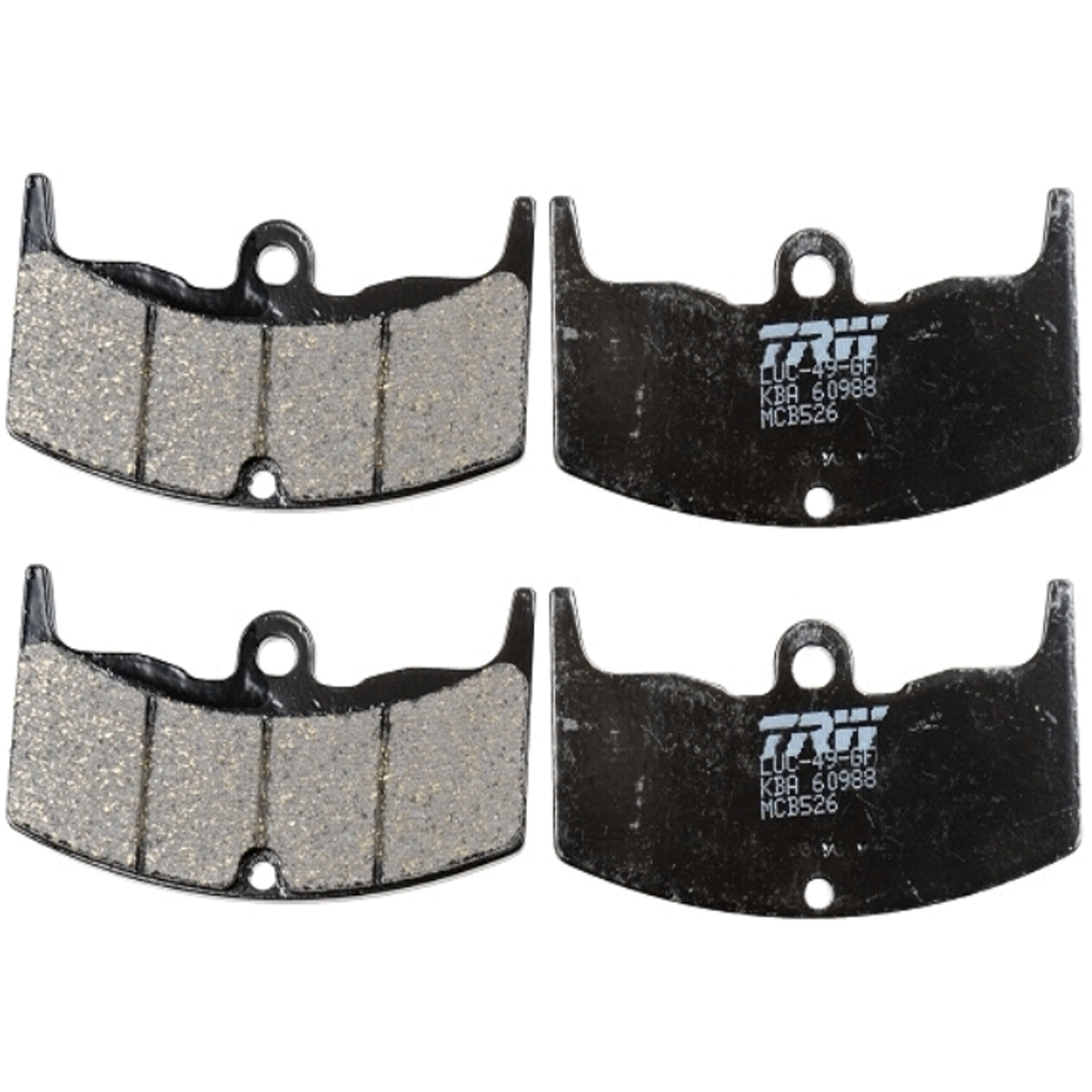 TRW MCB526 Bremsbelagsatz für Honda VT500 E PC11 VT250 F CBX550 F F2 PC04 VF400 F vorne+hinten