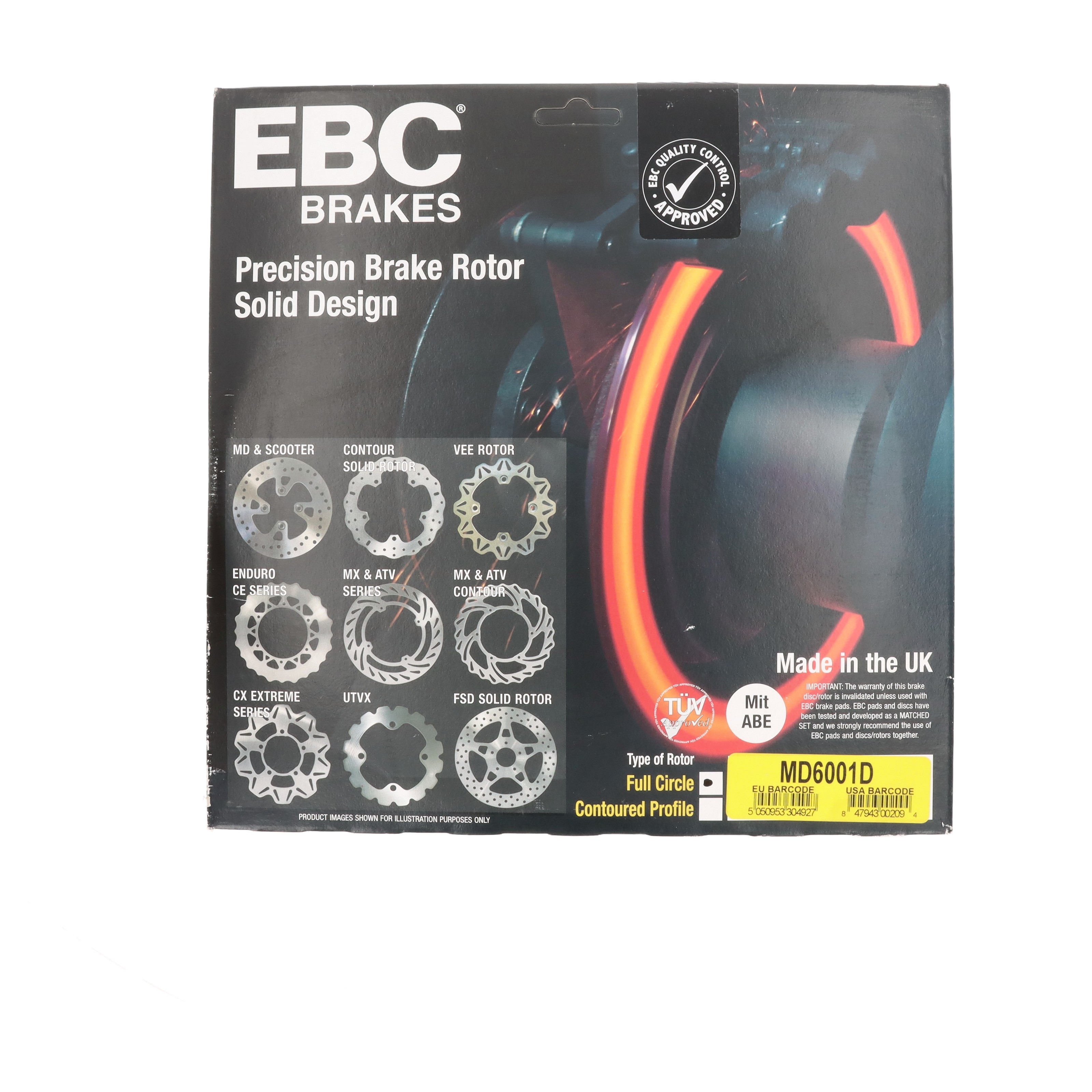 EBC MD6001D Bremsscheibe vorne für Honda CR CRF NX XLR NX XR XLR 125 250 400 500 600