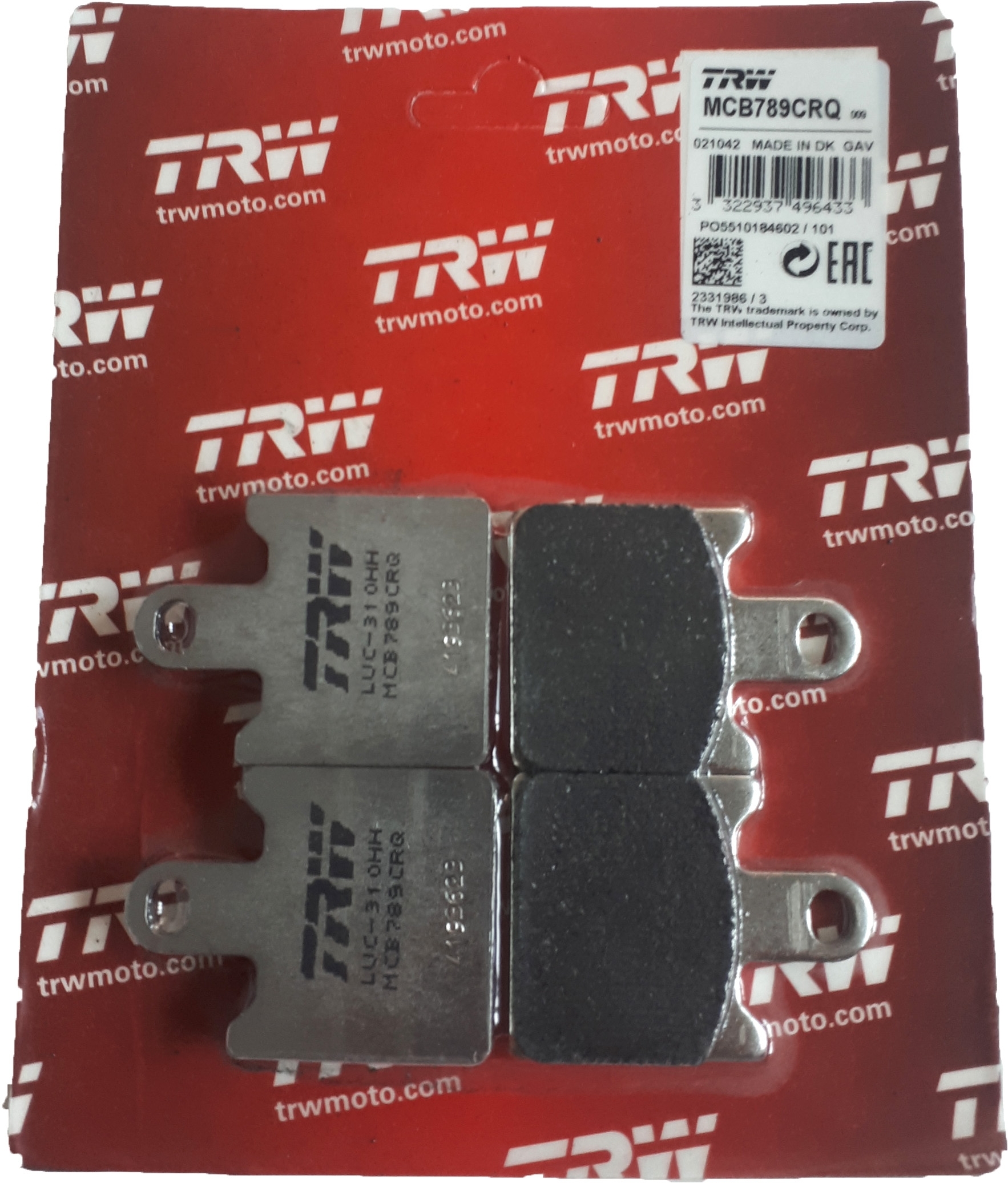 TRW MCB789CRQ Racing Carbon Bremsbeläge vorne für Kawasaki Ninja ZX6-R ZZR1400F H ABS