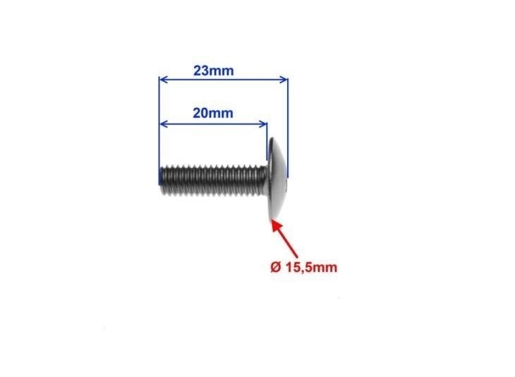 Verkleidungsschrauben-Satz Aluminium Rot M6x1,0 (10 Stück) für Motorrad Roller