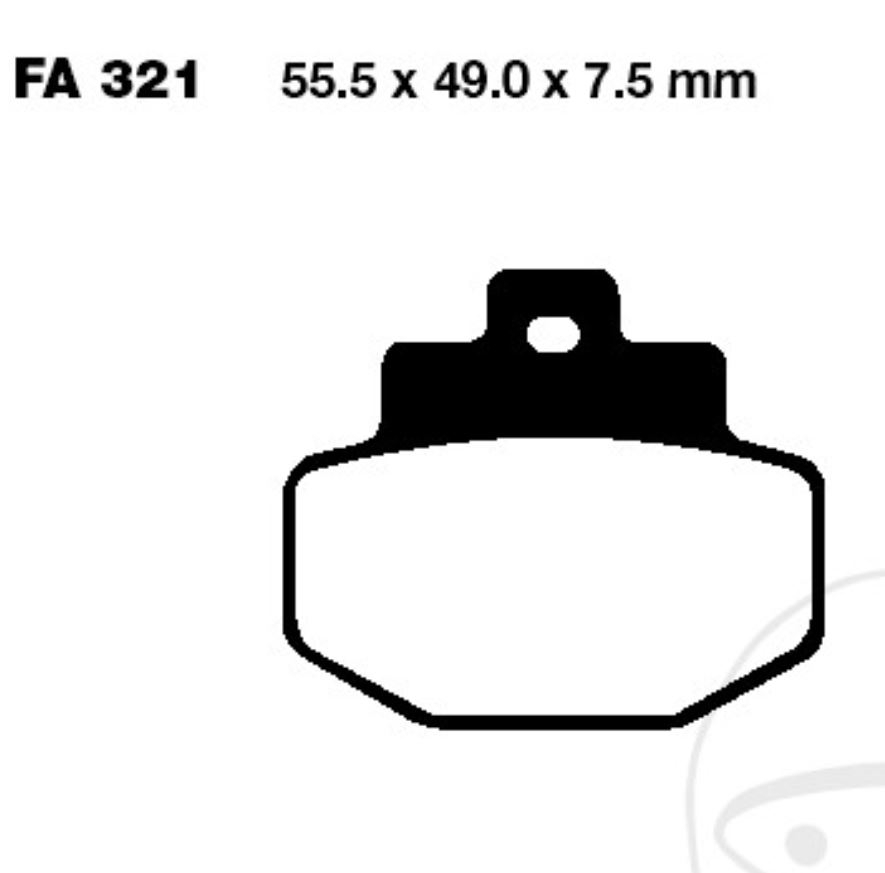 EBC Bremsbeläge SFAC321 für Benelli Giler Adiva DANN Runner AC VX VXR 4T ST