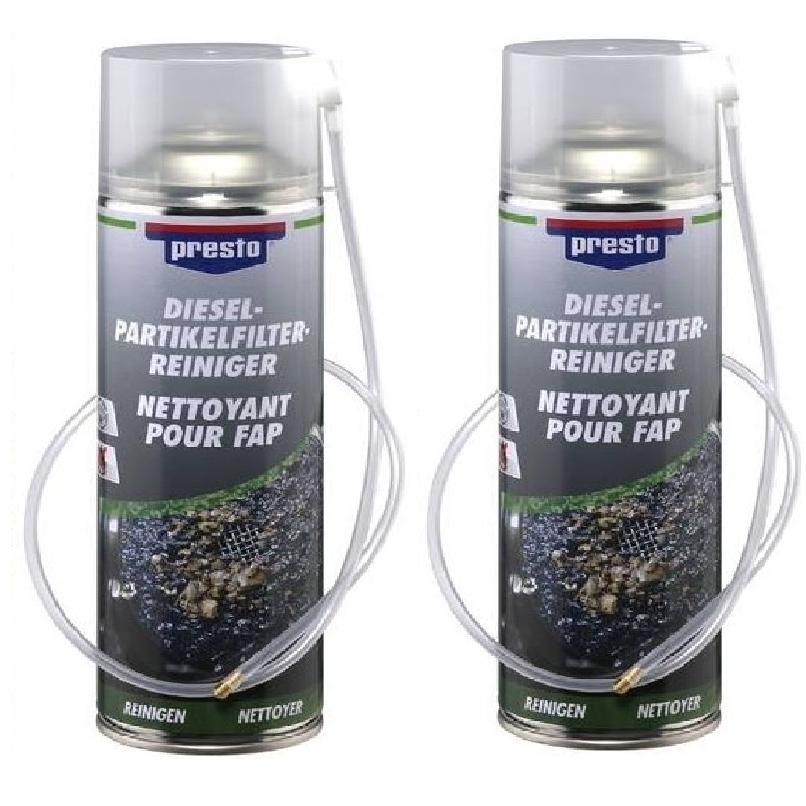 2x presto Diesel-Partikelfilter-Reiniger 416613 400ml Asche Kohle Rußpartikel