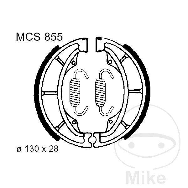 TRW MCS855 Bremsbacken hinten für Suzuki DR GN GT GZ RG RV UH VL Hyosung Kawasaki