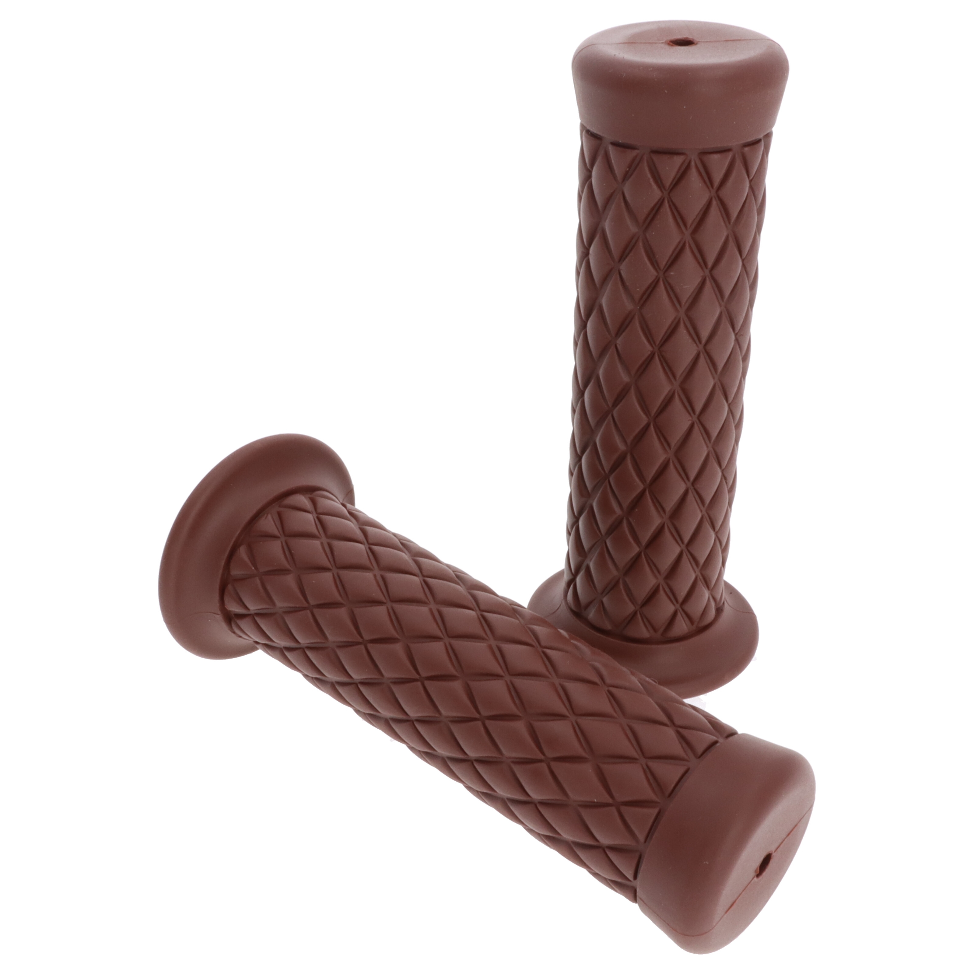 Motorrad Griffgummi-Paar braun 22/25mm für 7/8"-22 mm Lenker, Länge:124 mm
