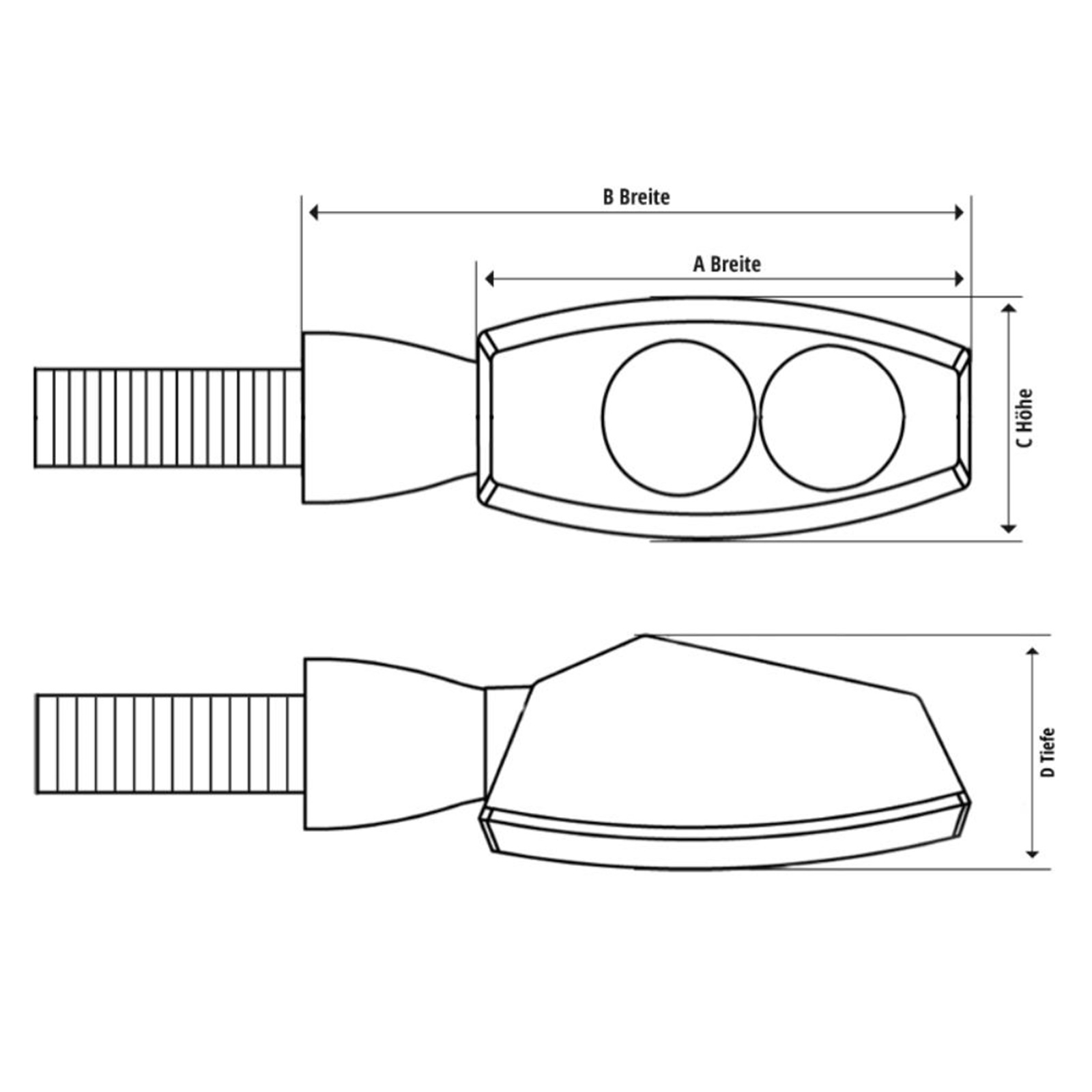 Highsider 203-280 Blinker Paar für viele Fahrzeuge LED pro Pen Head vorne hinten e-geprüft