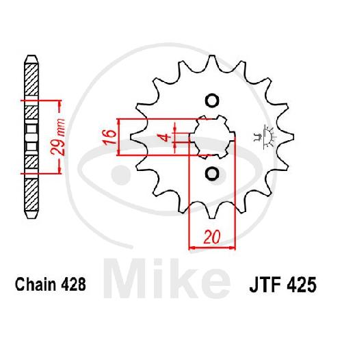 JT Ritzel 12Z Teilung 428 JT Sprockets JTF425.12