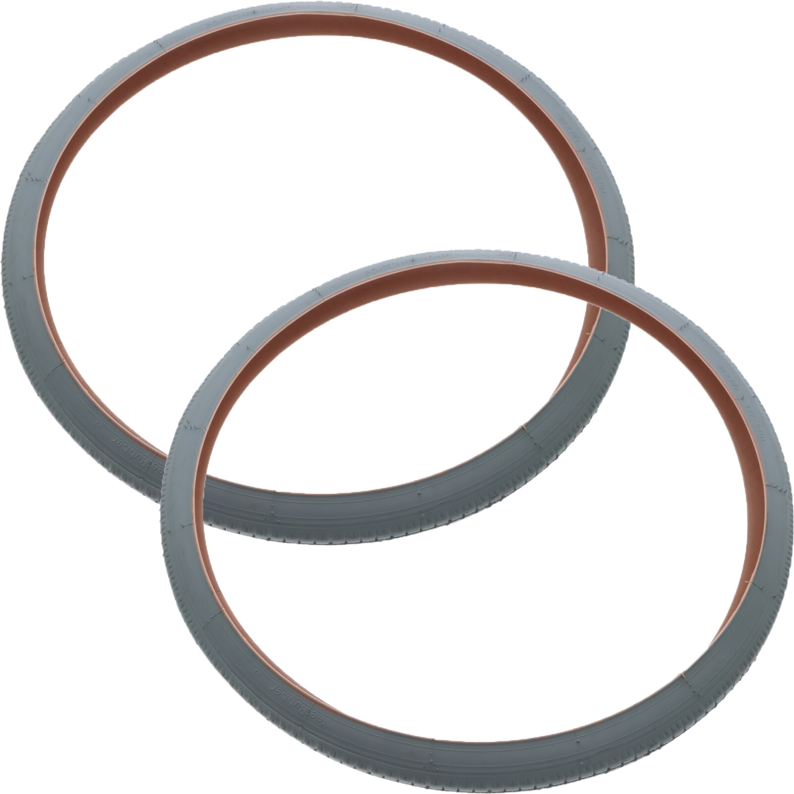2x Reifen Luftreifen für Rollstuhl 24x1 3/8 37-450 VRB015 Rollstuhlreifen grau