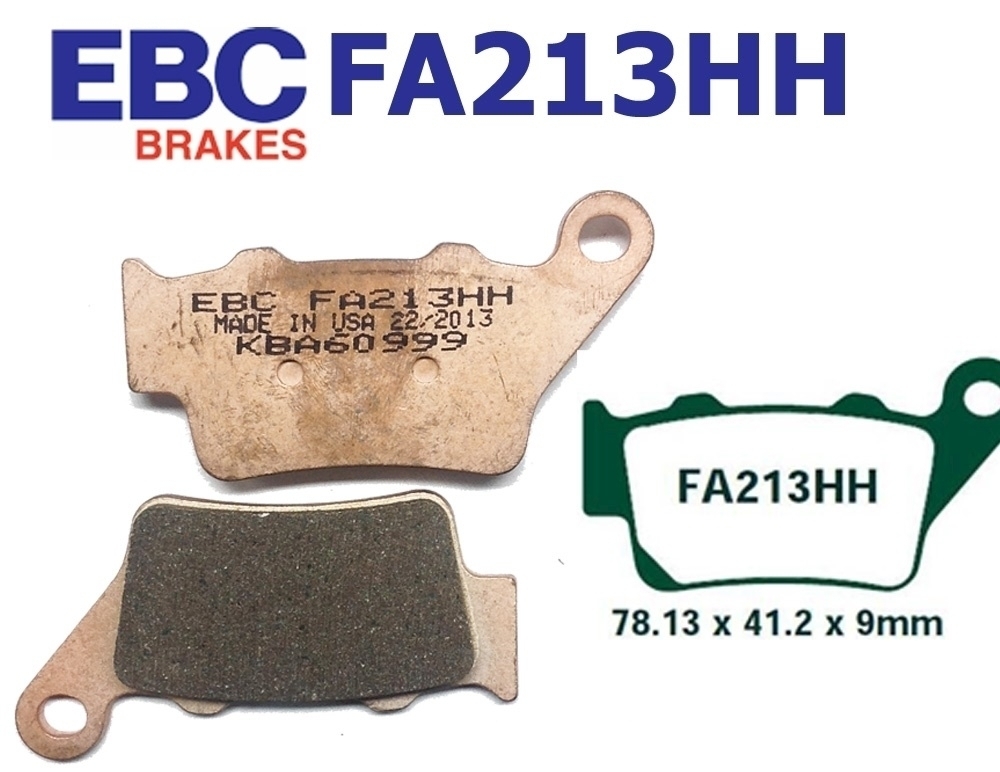 EBC Bremsen Set hinten links 1x MD6371D + 1x FA213HH Sintermetall
