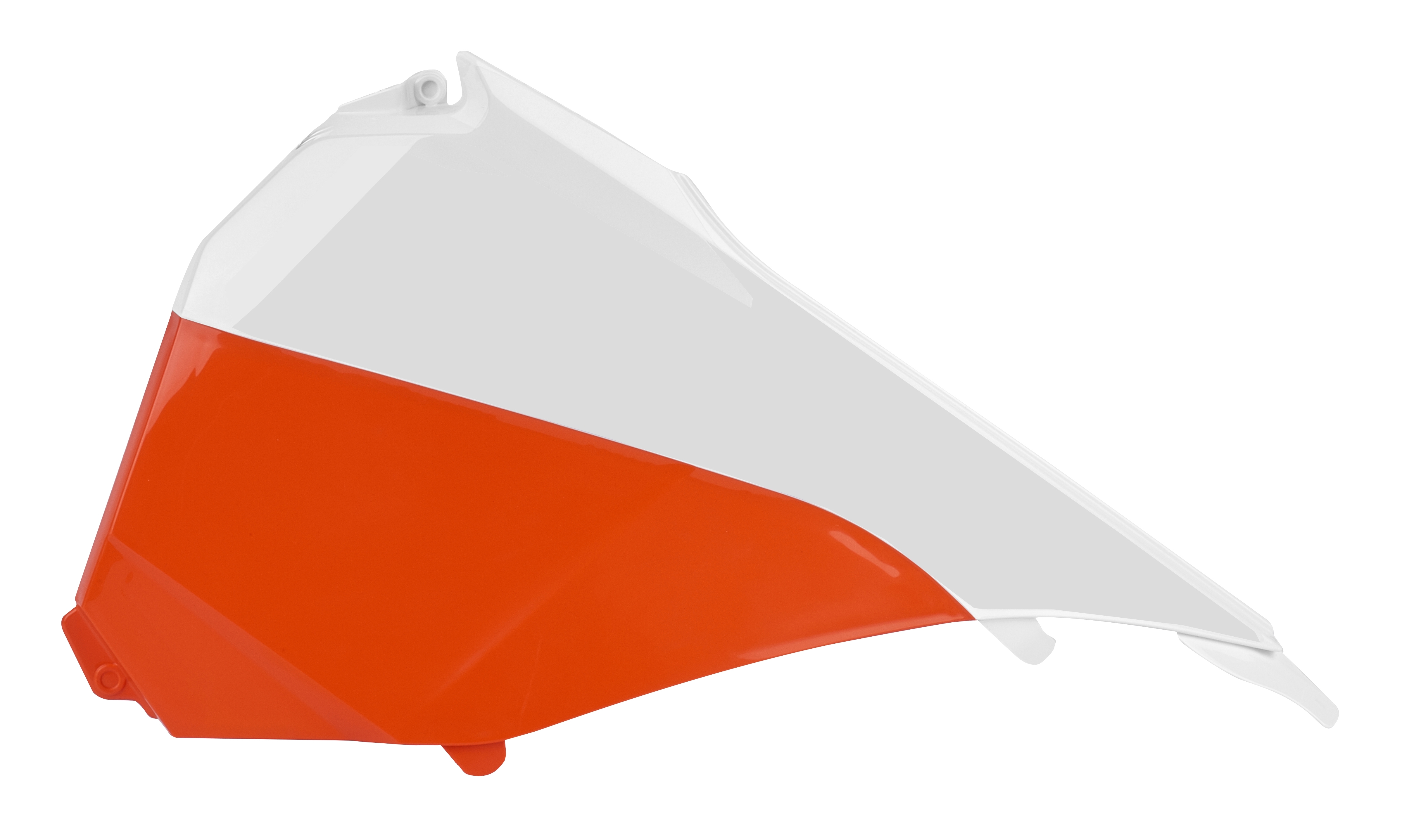 Polisport 8455100001 Abdeckung Luftfilterkasten für KTM SX125 250 SXF250 350 450 weiss/orange