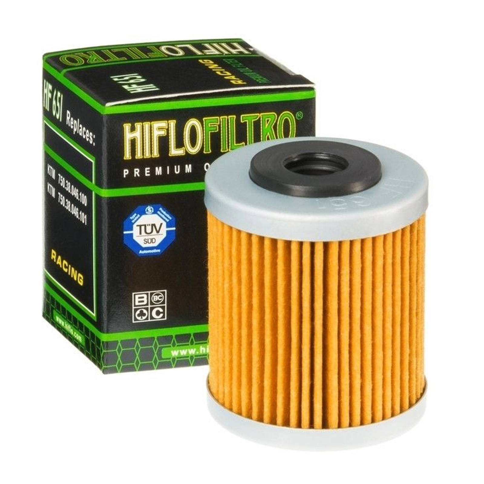 Hiflo HF651 Ölfilter für KTM Duke Enduro SMC LC4 690 Husqvarna Enduro Supermoto 701 Gas Gas