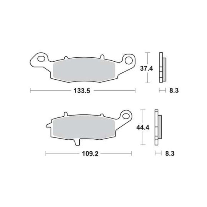 TRW Sintermetall Bremsbelagsatz für Suzuki GS 500 GSX 600 GSX 750 GSF 600 SV 650