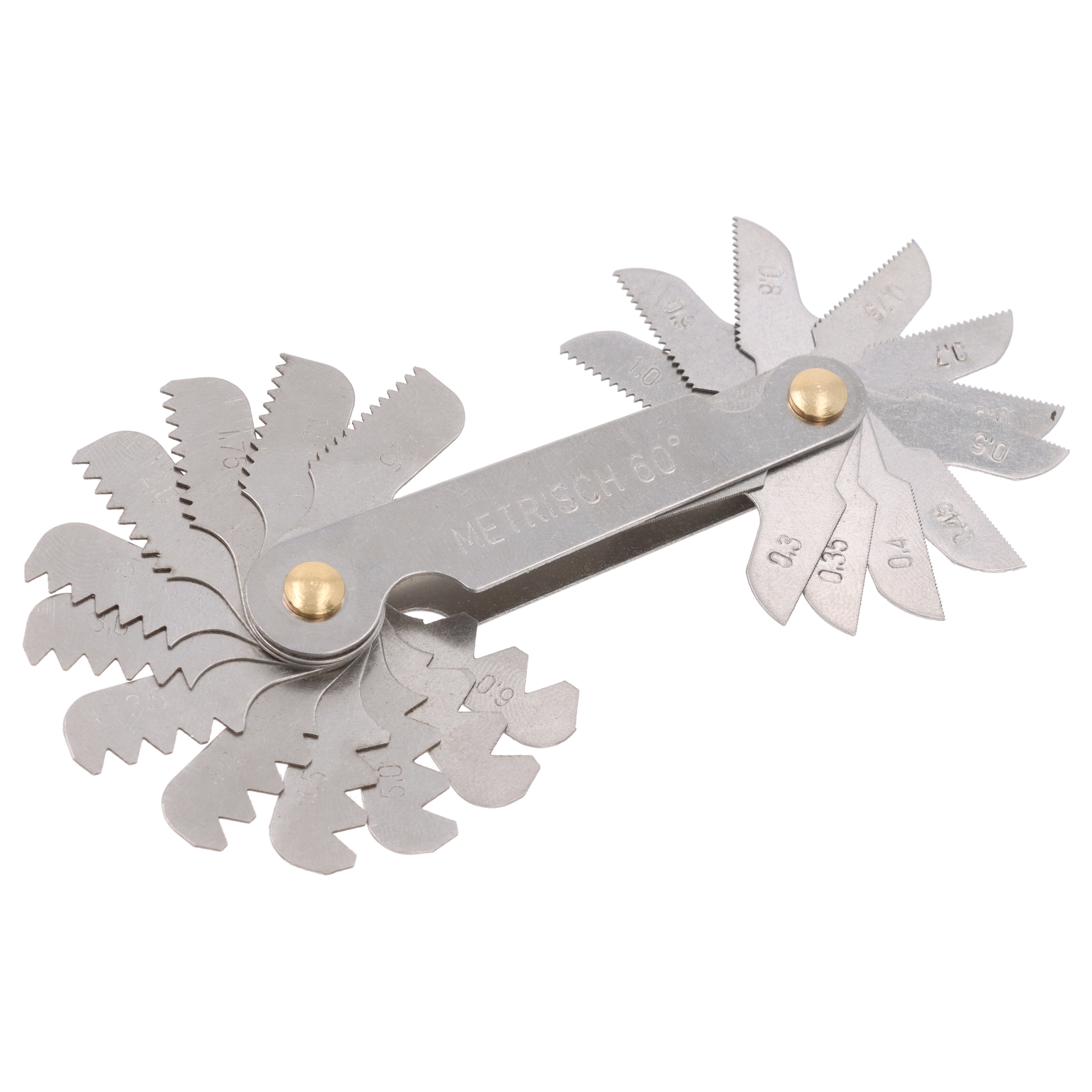 Gewindelehre 24 Blätter 60° Grad metrisch Gewindesteigung Messwerkzeug