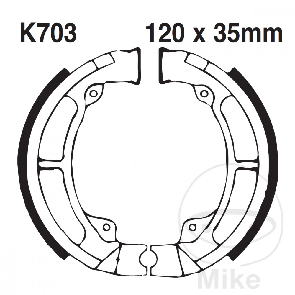 Bremsbacken mit Federn für Kawasaki KE 175 KE175D KL 250 KL250A KLR 250 KL250D