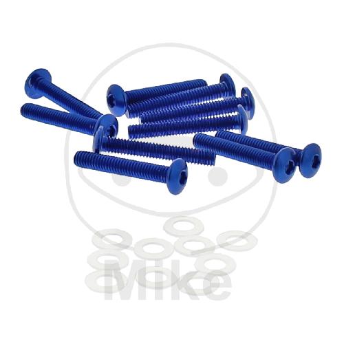 Pro Bolt Linsenschrauben-Satz M4 x 0.7mm 25mm blau