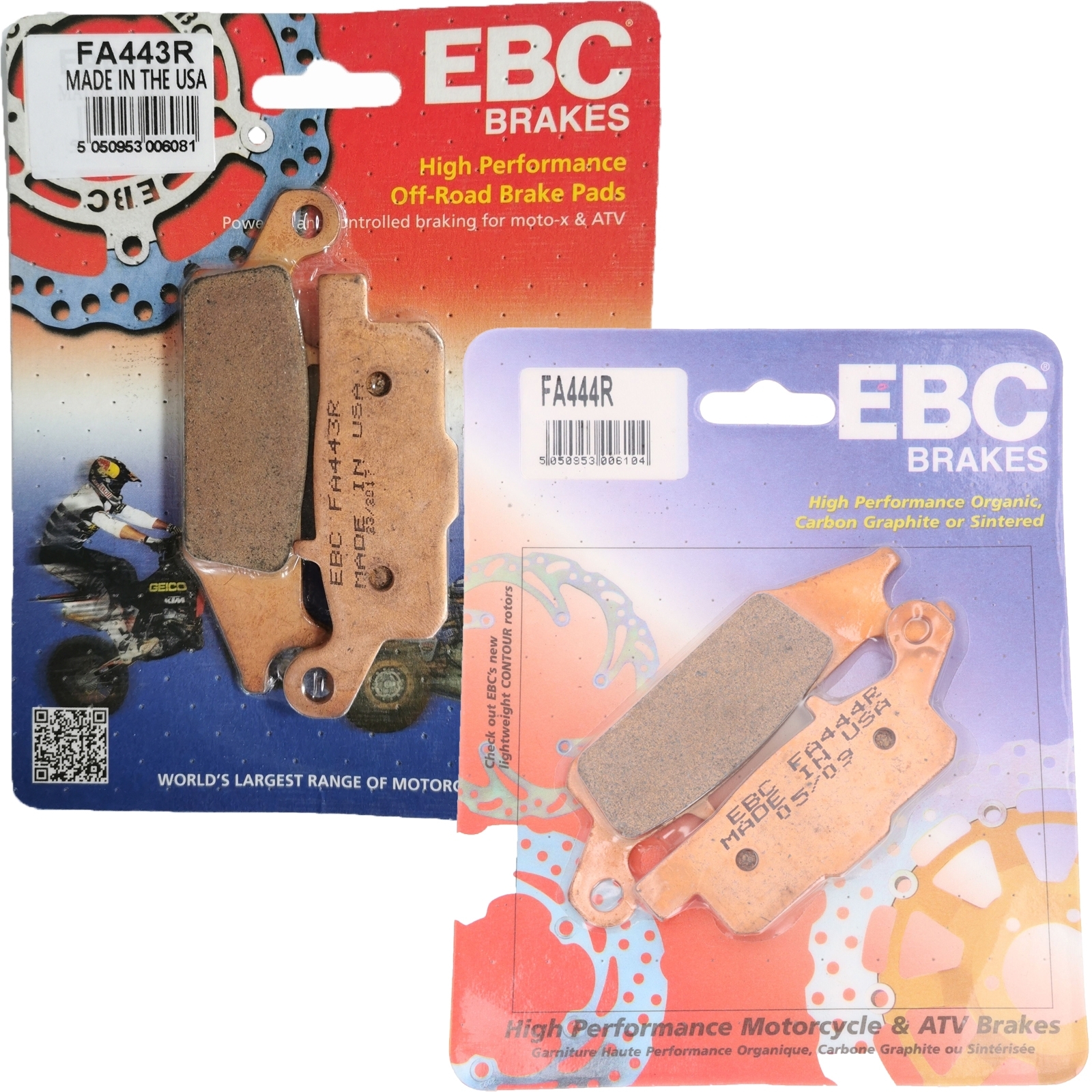 EBC Bremsbelagsatz vorne für Yamaha Grizzly EPS YFM 700 Kodiak Sintermetall rechts + links