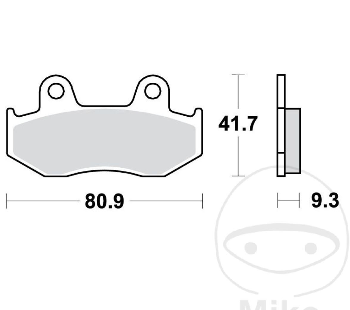 TRW MCB685 Bremsbeläge für Yamaha YFM 700 YFZ 450 Honda PES NES SES SH Scooby