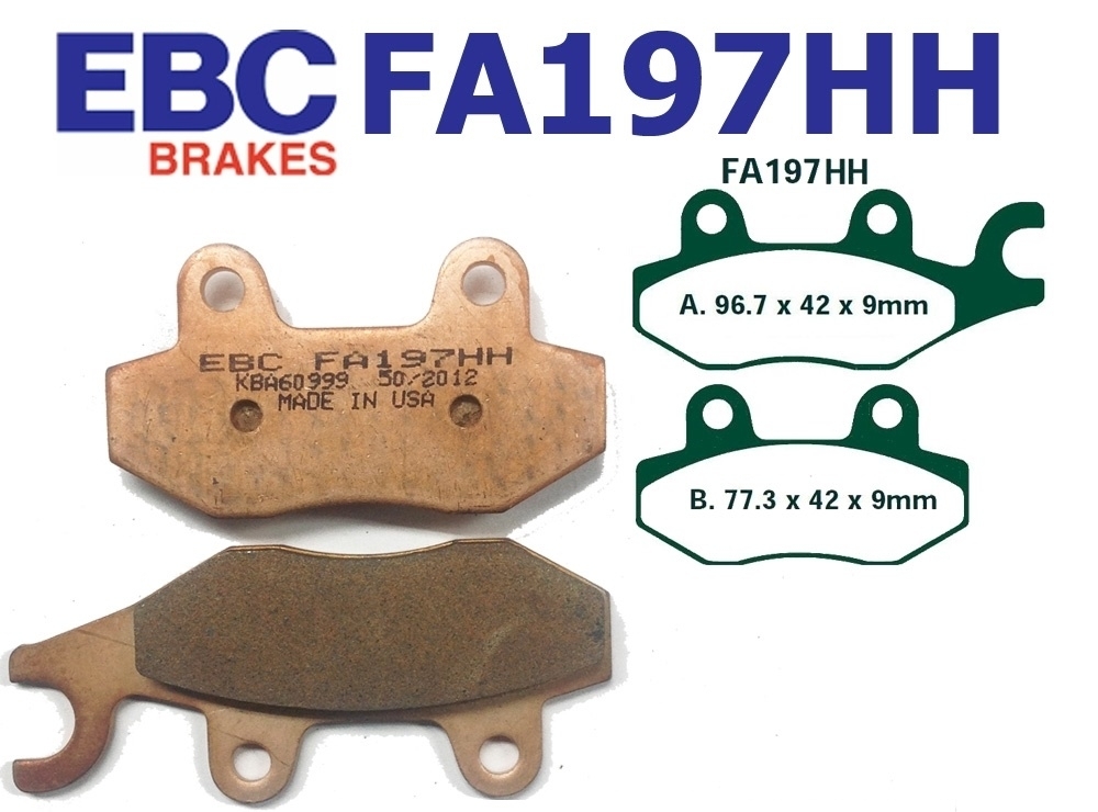 EBC Bremsbeläge FA197HH für Honda MZ/MUZ VT XL CBF XL CB RT 125 250