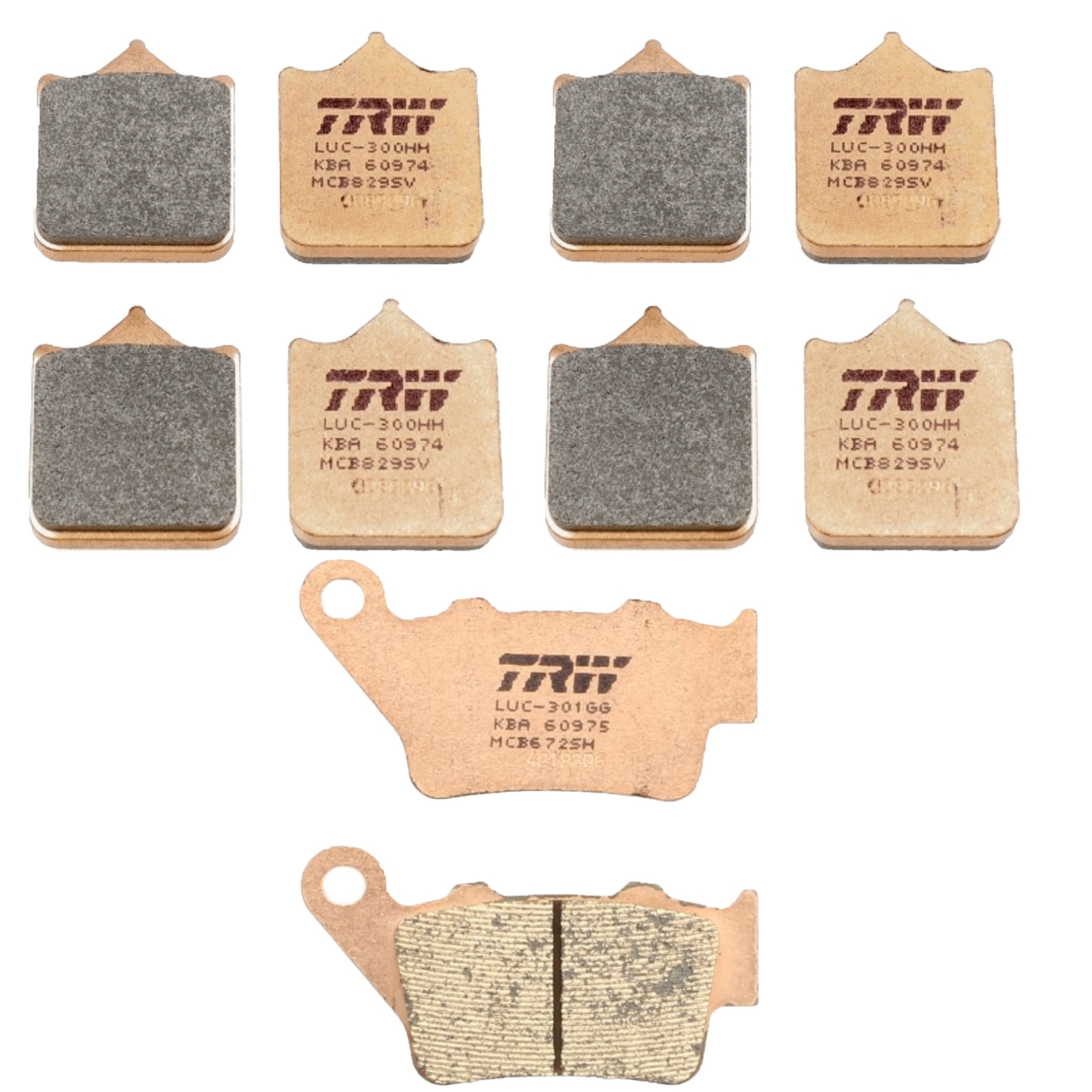 TRW Sintermetall Bremsbelagsatz für BMW S1000 R 2013-2020 S1000 RR 2009-2016 vorne+hinten