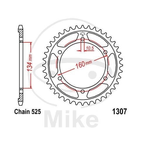 JT Kettenrad 43 Zähne Teilung 525 / JTR1307.43 JT Sprockets