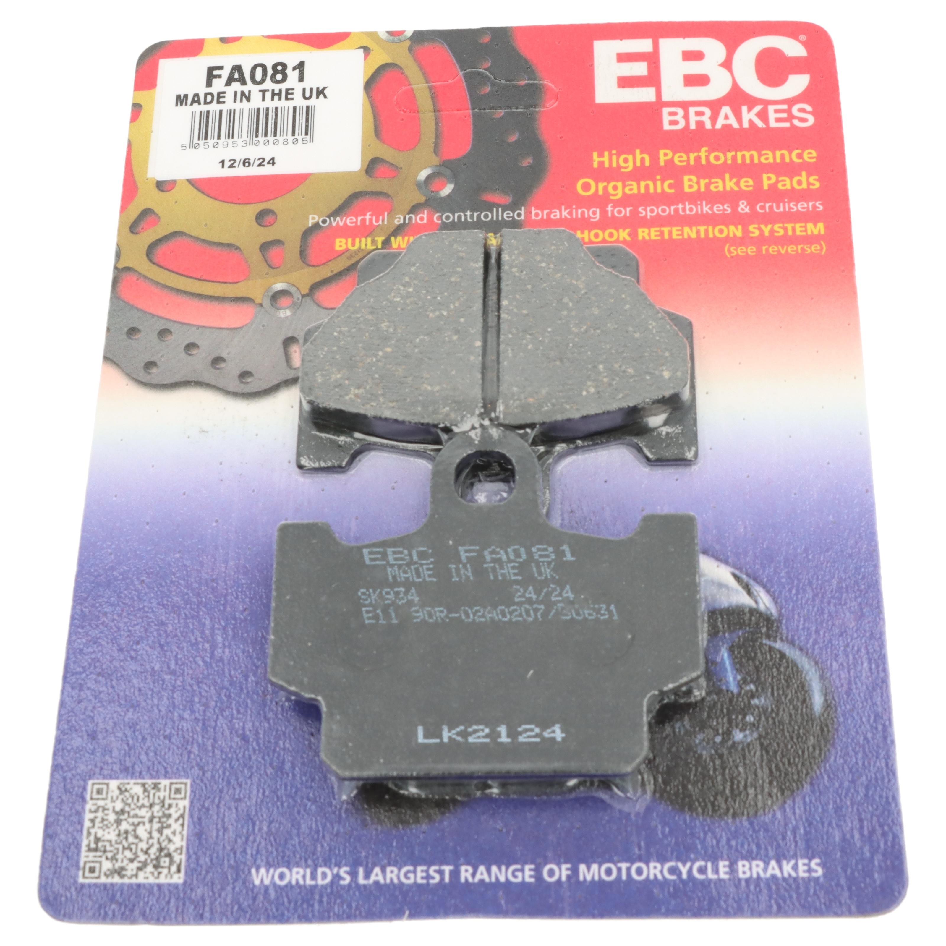 Bremsbeläge FA081 für Yamaha RD 80 125 350 XV SR 250 500 XS 400 XZ 550 XT 600