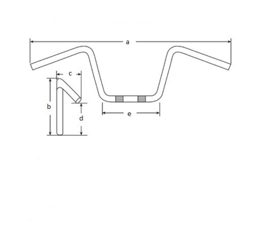 TRW MCL133SC Chopper Stahllenker ROADSTAR chrom 1 Zoll 25,4 mm, 965 mm