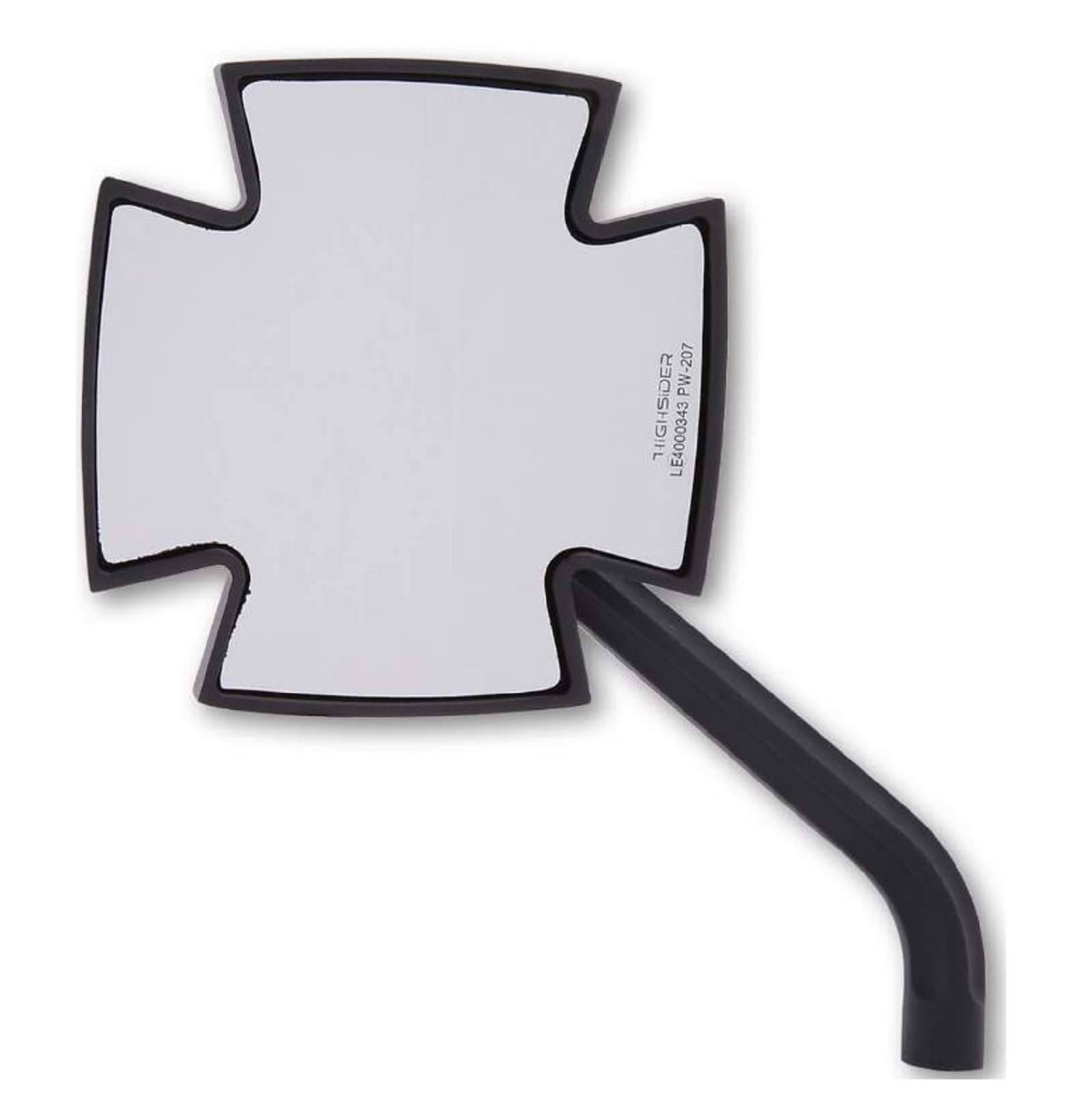 Spiegelpaar von Highsider Iron Cross aus Aluminium mit 2 Spiegeladapter für Yamaha