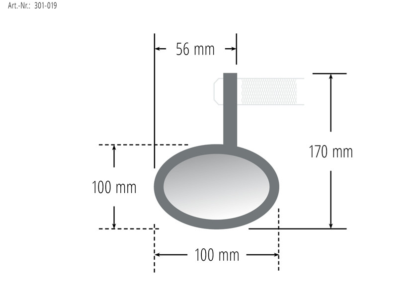 Lenkerendenspiegel Aluminium schwarz mit Adapterset 12-22 mm E-geprüft