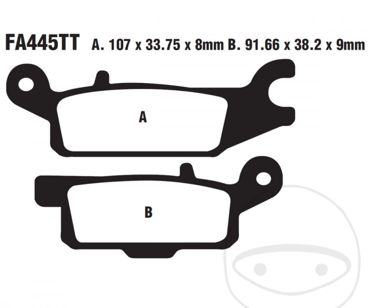 EBC Bremsbeläge FA445TT für Yamaha YFM 550 700
