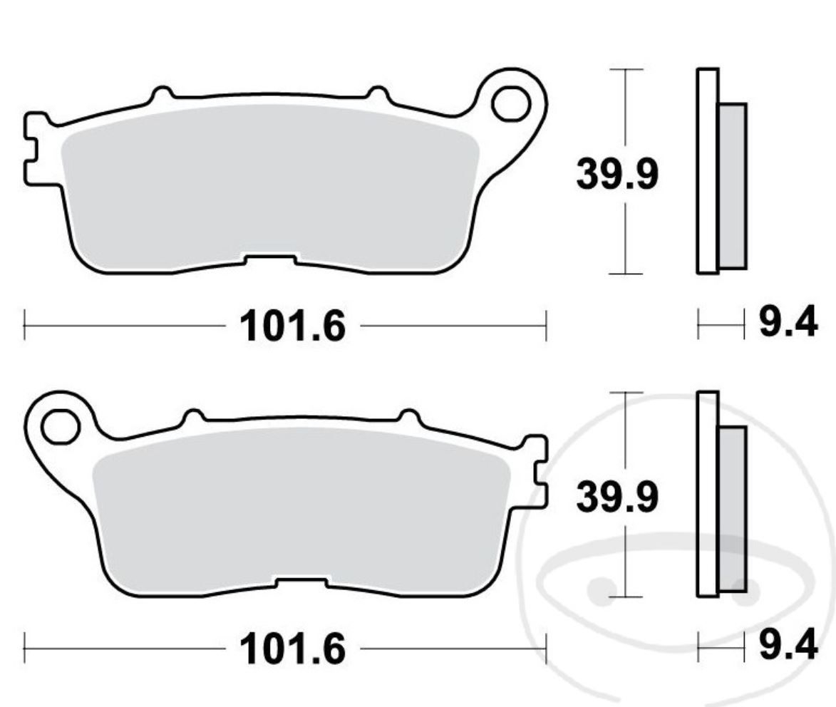 TRW MCB848SH Sintermetall Bremsbeläge hinten für Honda VFR1200 X XL XD XDL FD DCT ABS