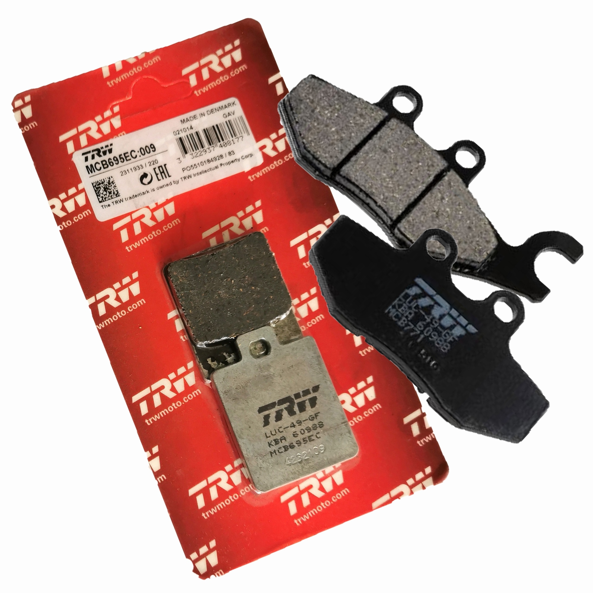 TRW Bremsbelagsatz für Piaggio MP3 125 250 RL LT 300 ERL LT RL Beläge vorne+hinten