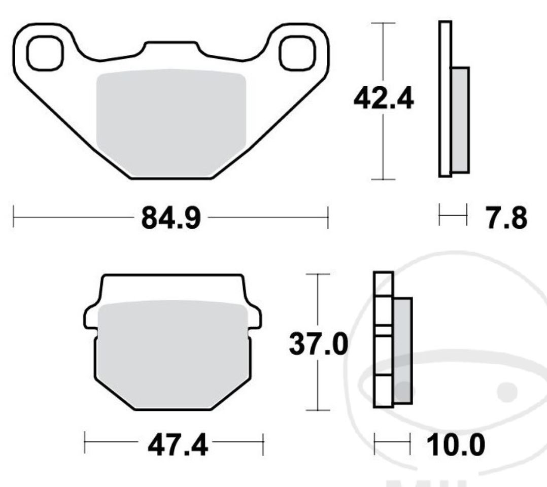 TRW MCB522 Bremsbeläge vorne für Honda MB80 S Piaggio NRG 50 mc3 Simson Sula Aprilia Tuono