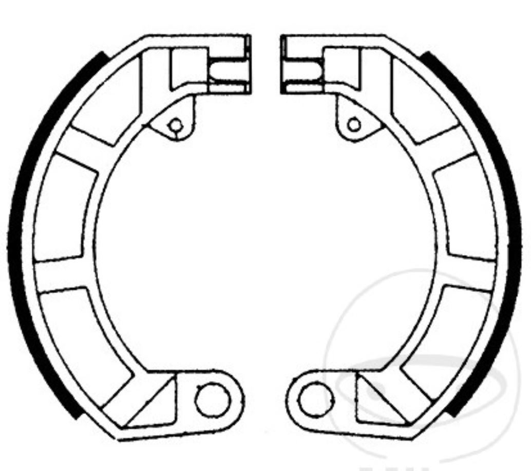 TRW MCS986 Bremsbacken hinten für Vespa V50 1963-1971 N 50 V5A1T V5X5T mit Federn