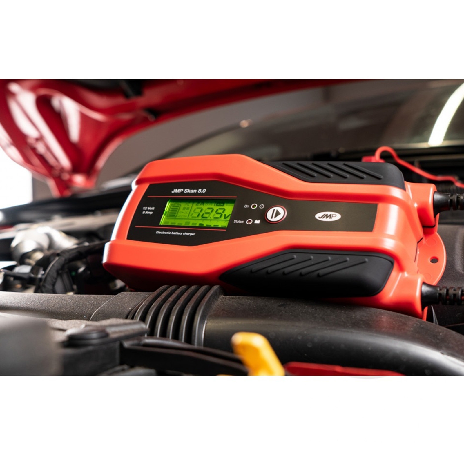 JMP Batterieladegerät Skan 8.0 12V 1A 2-8A Säure Gel AGM Lithium Canbus inkl. Adapter