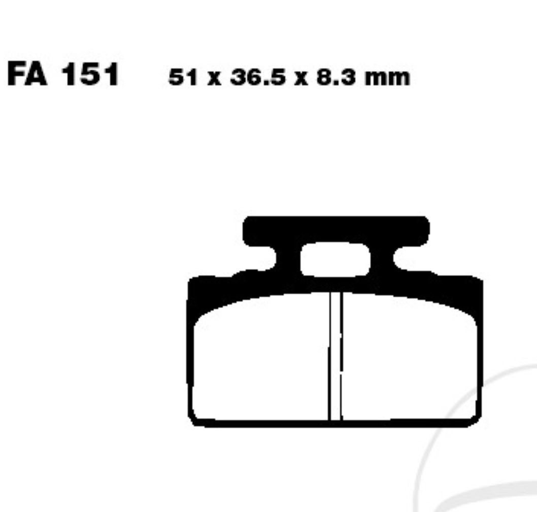 EBC SFA151 Bremsbeläge vorne für SYM Pure DD 25 04-07 50 03-13 Mio Tonik 50 100 110