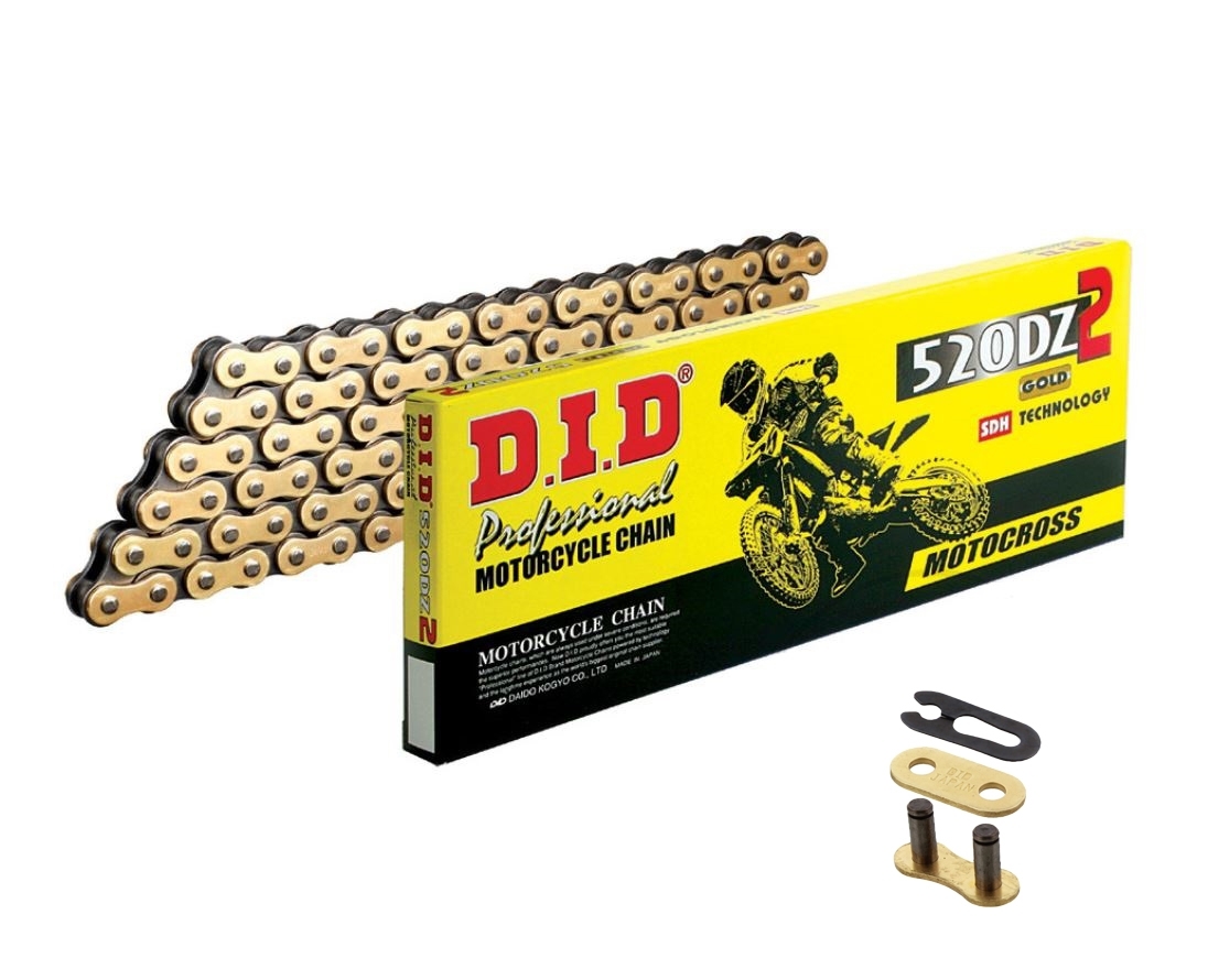 DID DZ2GB Supercross Motocross Kette 520 Teilung 108 Glieder offen +Clipschloss