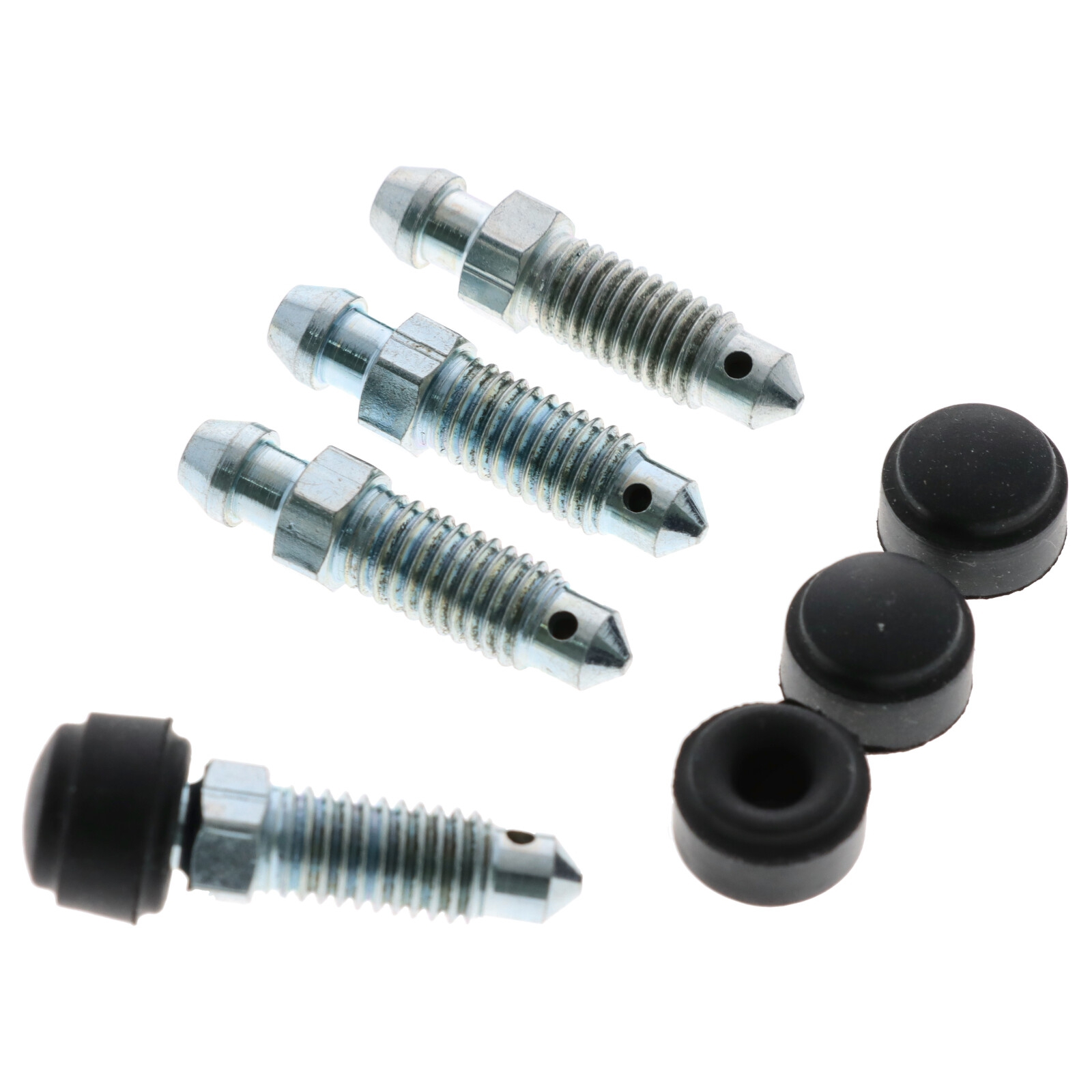 4x Quick Brake Bremssattel Entlüfterschrauben Entlüftungsventile M8x1.25x35.5 mit Kappen